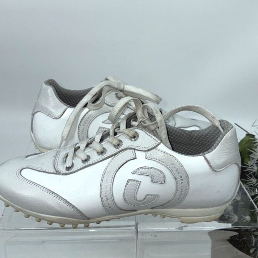 Duca Del Cosmo Women's Patent Leather Golf‎ Shoes White 9